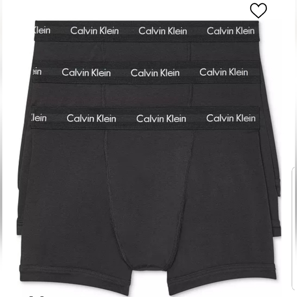 Men's Calvin Klein 3-pack Cotton Stretch Boxer Briefs,Black,Size S & M $47.50